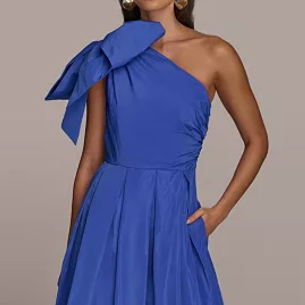 DONNA KARAN ONE-SHOULDER BAWL GOWN - Picture 3 of 4